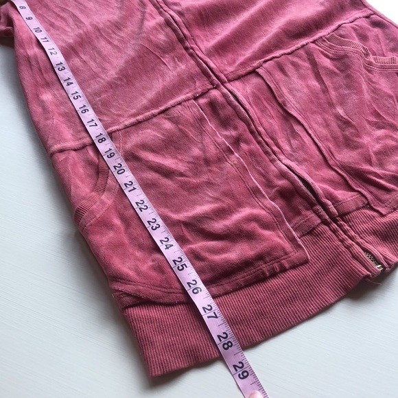 Wet Seal | Y2K Pink Velour Zip Up Hooded Vest | L - Picture 12 of 12